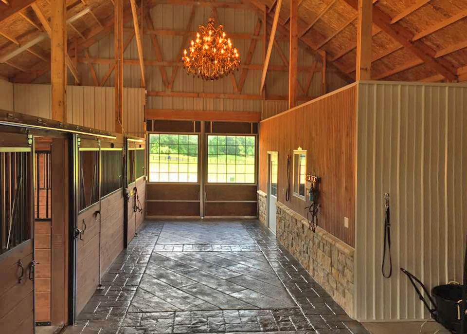 interior of horse living quarters